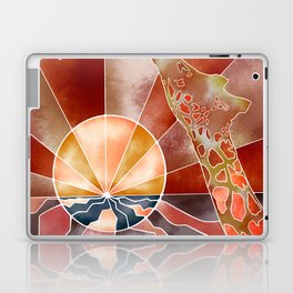 Sunset Giraffe Abstract Laptop Skin