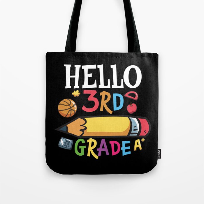 Hello 3rd Grade Back To School Tote Bag