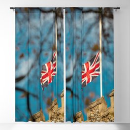 Great Britain Photography - The British Flag Halfway Hung Up Blackout Curtain