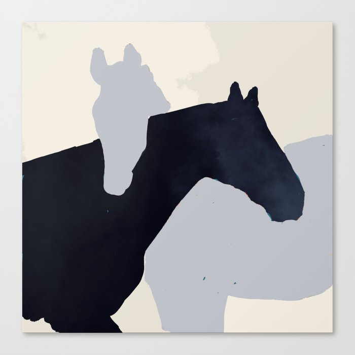 Minimal Horses 4 Canvas Print