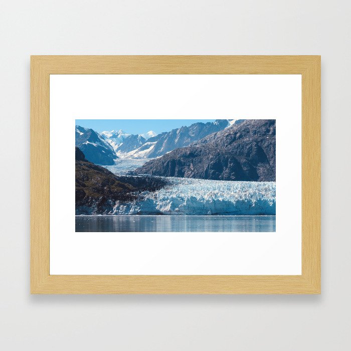 Deep Blue Glacier Framed Art Print