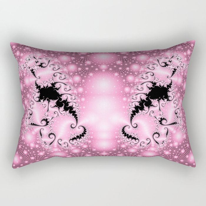 Mostly Pink with a Bit of Black Elegance Rectangular Pillow