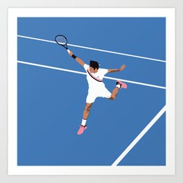 Roger Federer Backhand Art Print