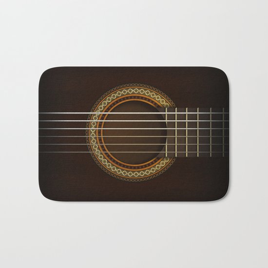 Full Guitar Black Bath Mat