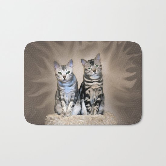 The Glare of the Silver Meowbles Bath Mat