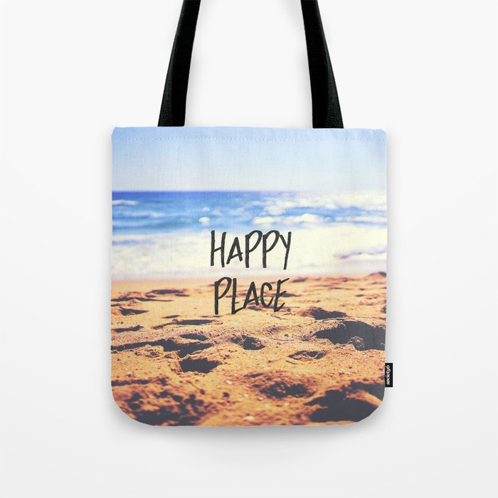 Happy Place Beach Tote Bag