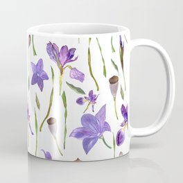 purple iris watercolor pattern Coffee Mug
