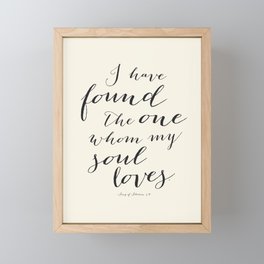 Song of Solomon - I Have Found the One Whom My Soul Loves - In Cream Framed Mini Art Print