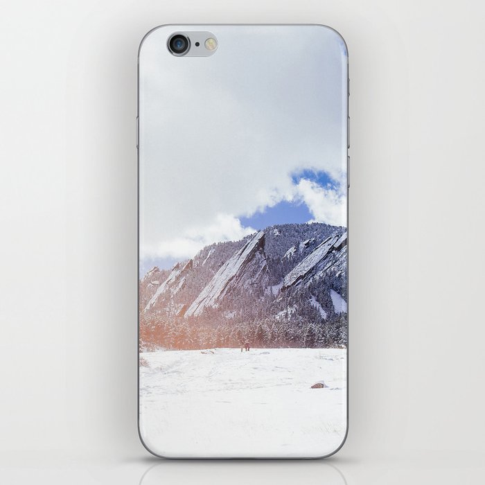 Flatirons in Snow iPhone Skin