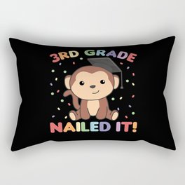 Kids 3rd Grade Nailed It Monkey Graduation Rectangular Pillow