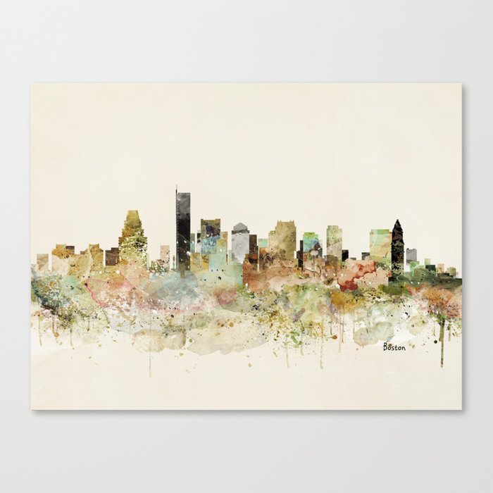 Boston Massachusetts skyline Canvas Print