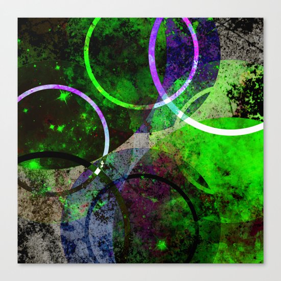 Other Dimensions - Abstract, geometric, textured, space themed artwork Canvas Print