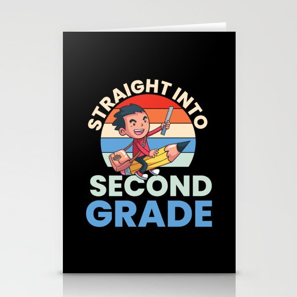 Straight Into Second Grade Stationery Cards