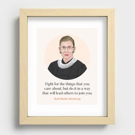 RBG Fight For The Things You Care About Recessed Framed Print