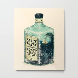 BLACK WATER Metal Print
