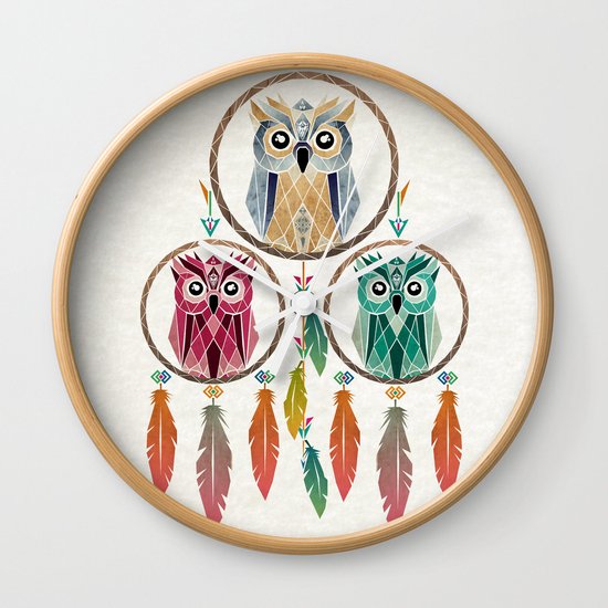 dream owl Wall Clock