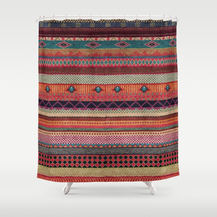 Oriental Traditional Rug Artwork Design C13 Shower Curtain
