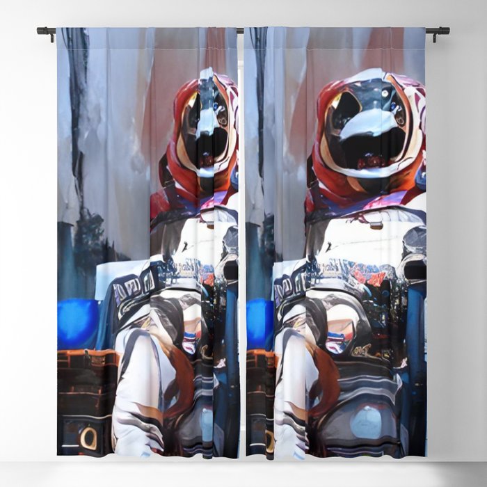Abstract Astronaut Blackout Curtain