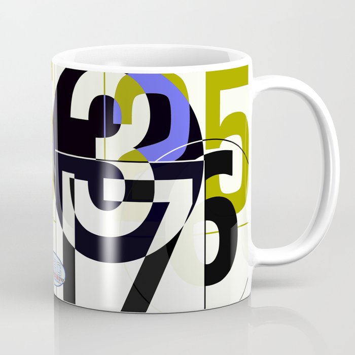 Race Car Art Abstract Auto Art - Race Numbers One Coffee Mug