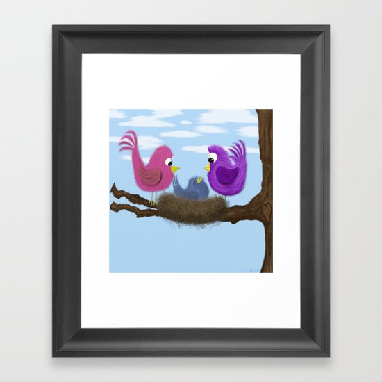 Our Tiny Bird Framed Art Print