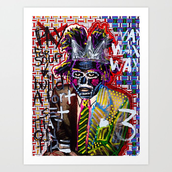 Jean,Michel Basquiat Art Print by mijumiart