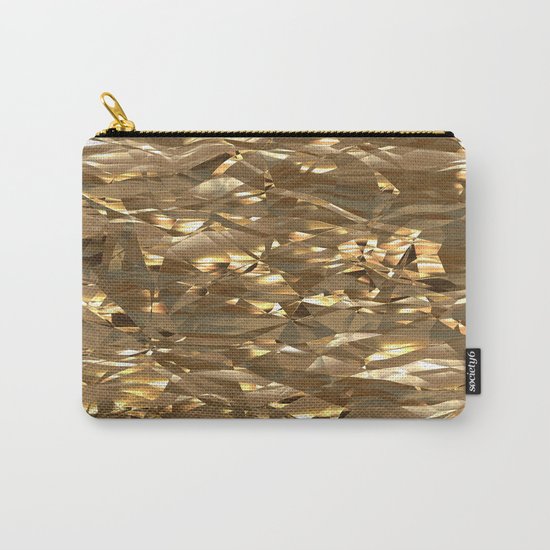Golden Crinkle Carry-All Pouch