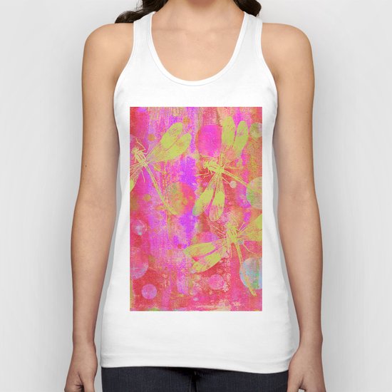 A Dragonflies and Dots Q Unisex Tank Top