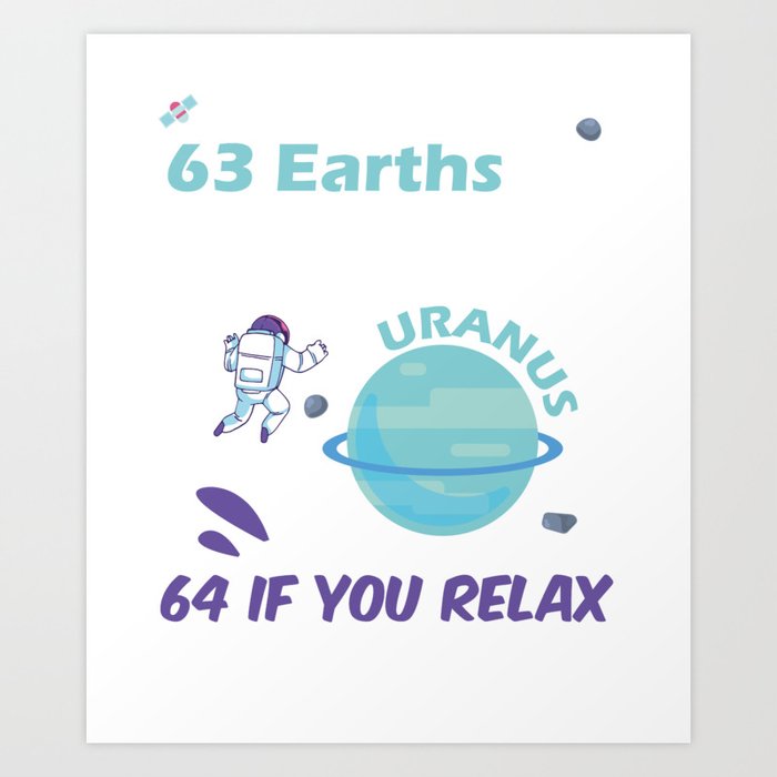 Planetary Science  Uranus Shirt For Astrophysicians Art Print