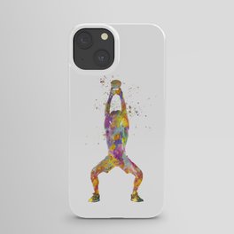 Fitness in watercolor iPhone Case