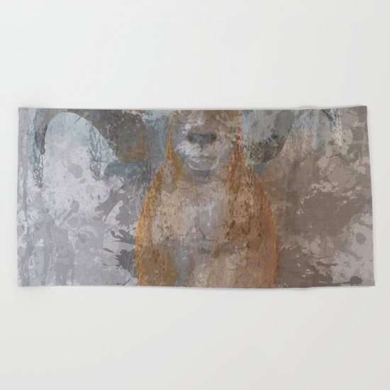 Oil paint buf Beach Towel