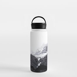 Moody snow capped Mountain Peaks - Nature Photography Water Bottle
