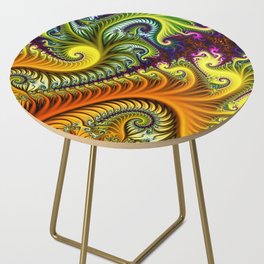 Psychedelic Fractal Art Side Table