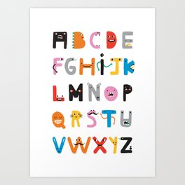 ABC The Monster Alphabet Art Print