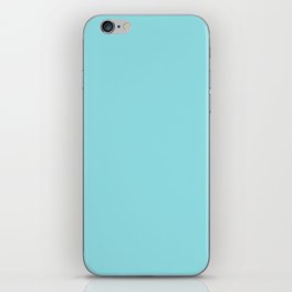 Light Aqua Blue Solid Color Pantone Island Paradise 14-4620 TCX Shades of Blue-green Hues iPhone Skin