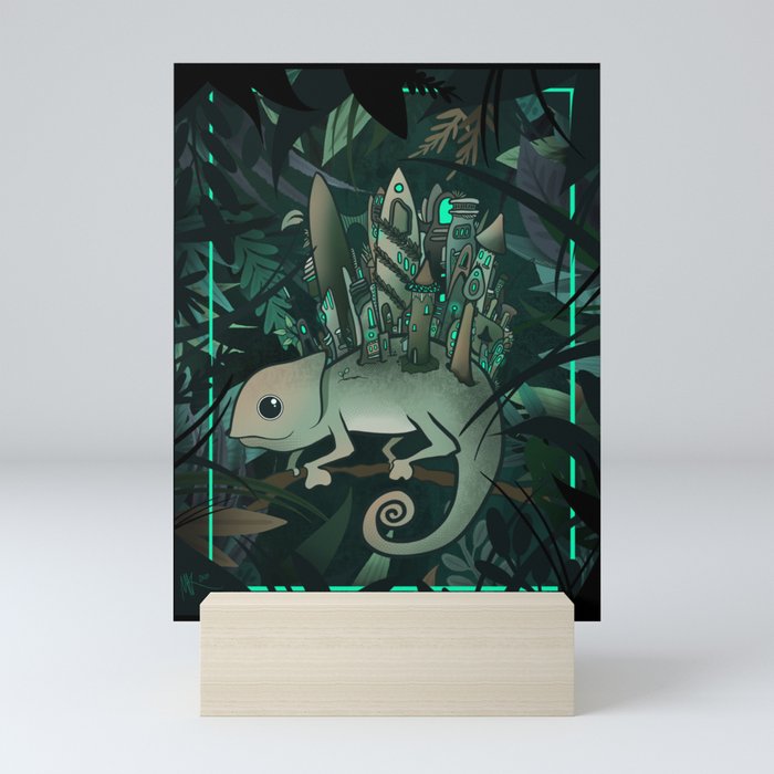 Chilling Chameleon  Mini Art Print