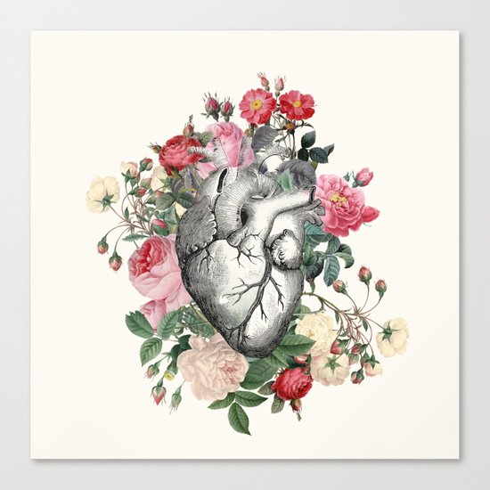 Roses for her Heart Canvas Print