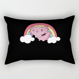 Rainbow Axolotl Cute Axolotl For Kids Rectangular Pillow