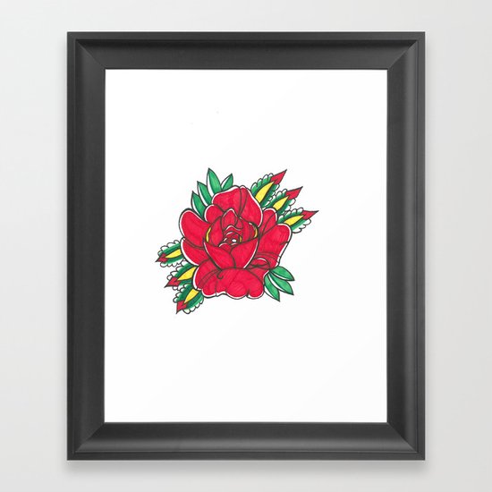 Tattoo Flower by Shane A. Framed Art Print