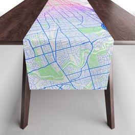 Toronto City Map of Canada - Colorful Table Runner