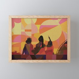 Black Girls Camp Framed Mini Art Print