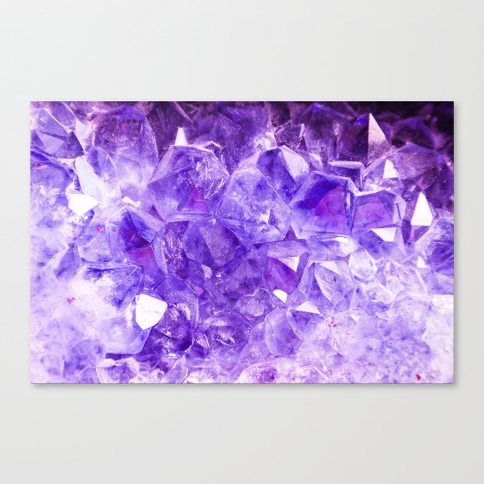 Purple Crystals Canvas Print