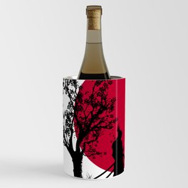 Aesthetic Samurai Black Silhoutte Wine Chiller