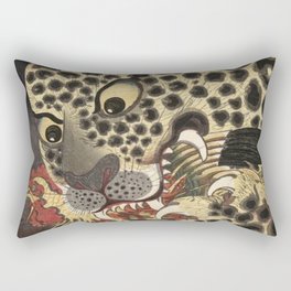 The Tiger of Ryōkoku by Hirokage by Utagawa Hirokage Rectangular Pillow