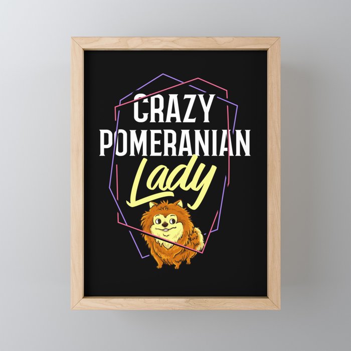 Pomeranian Dog Puppies Owner Lover Framed Mini Art Print