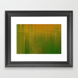 Harmonious Blend Of Vibrant Green And Electrifying Orange Framed Art Print