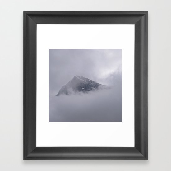 Eiger and Clouds Framed Art Print