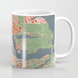 Stockholm city map classic Coffee Mug