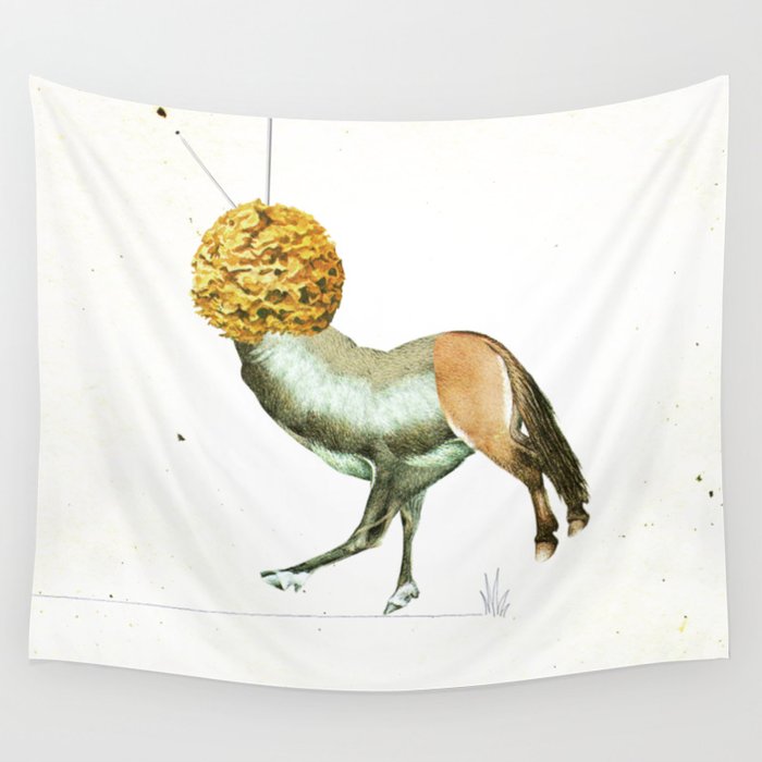 FabCreature · das pferd schwamm Wall Tapestry