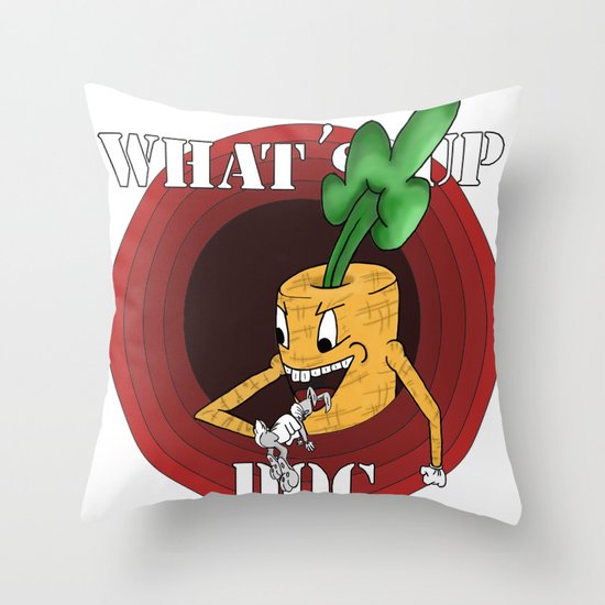 What's Up Doc Throw Pillow