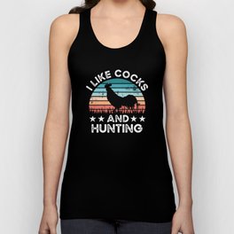 I like Cocks and Hunting Funny Chicken Gift Unisex Tank Top